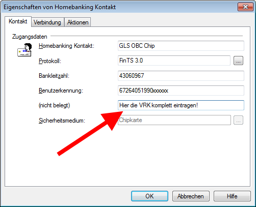 ddbac classic04 VRK eintragen