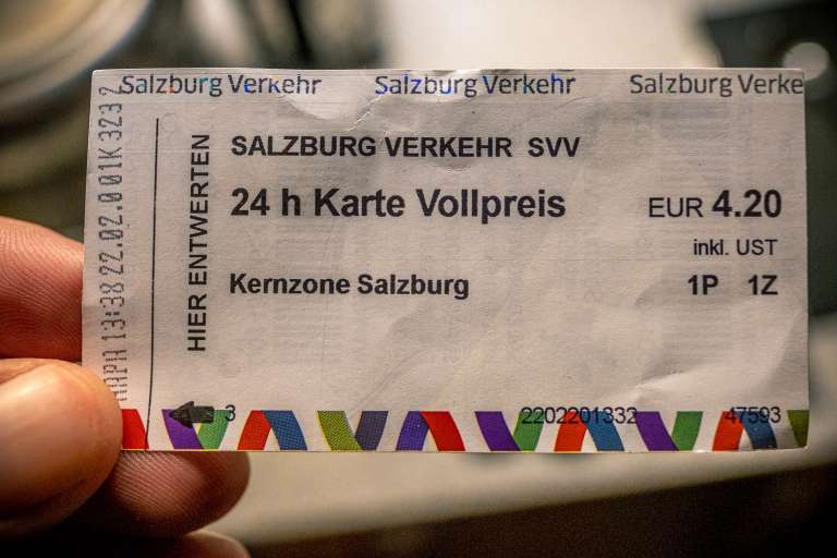 24 hour bus ticket Salzburg